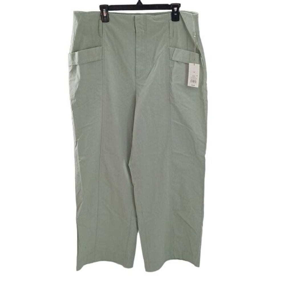 A New Day Pants Green High Rise Wide Leg Womens Plus Size 18